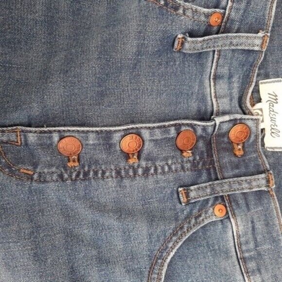 MADEWELL High-Rise Skinny Crop Jeans Mackey Button-Front Sz 27 - Picture 14 of 15